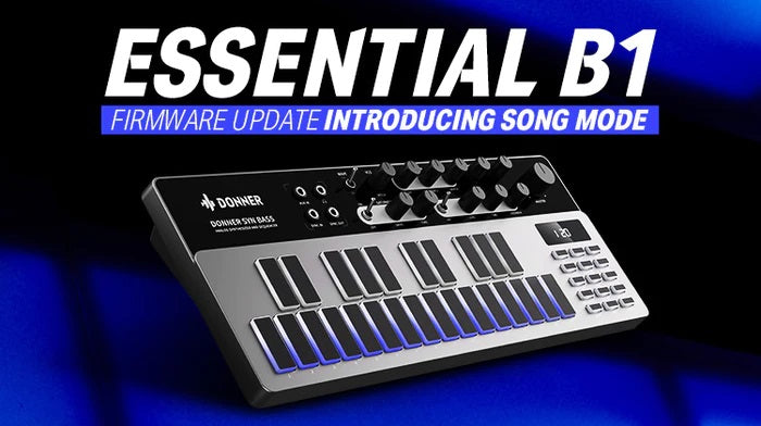 Donner Essential B1 Bass Synthesizer Major Firmware Update Updating to V1.1.0 brings SONG MODE and More features