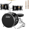 Eastar EDS-180 14 inch 3-Piece Drum Set for Kids with Adjustable Throne, Cymbal, Pedal & Two Pairs of Drumsticks