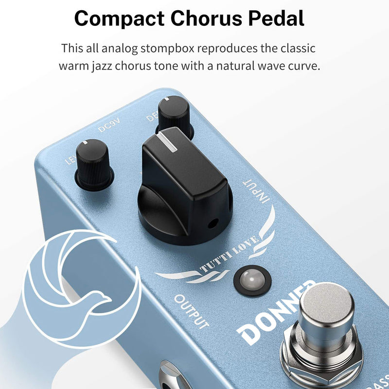 Donner Tutti Love Chorus Guitar Effect Pedal Pure Analog True Bypass